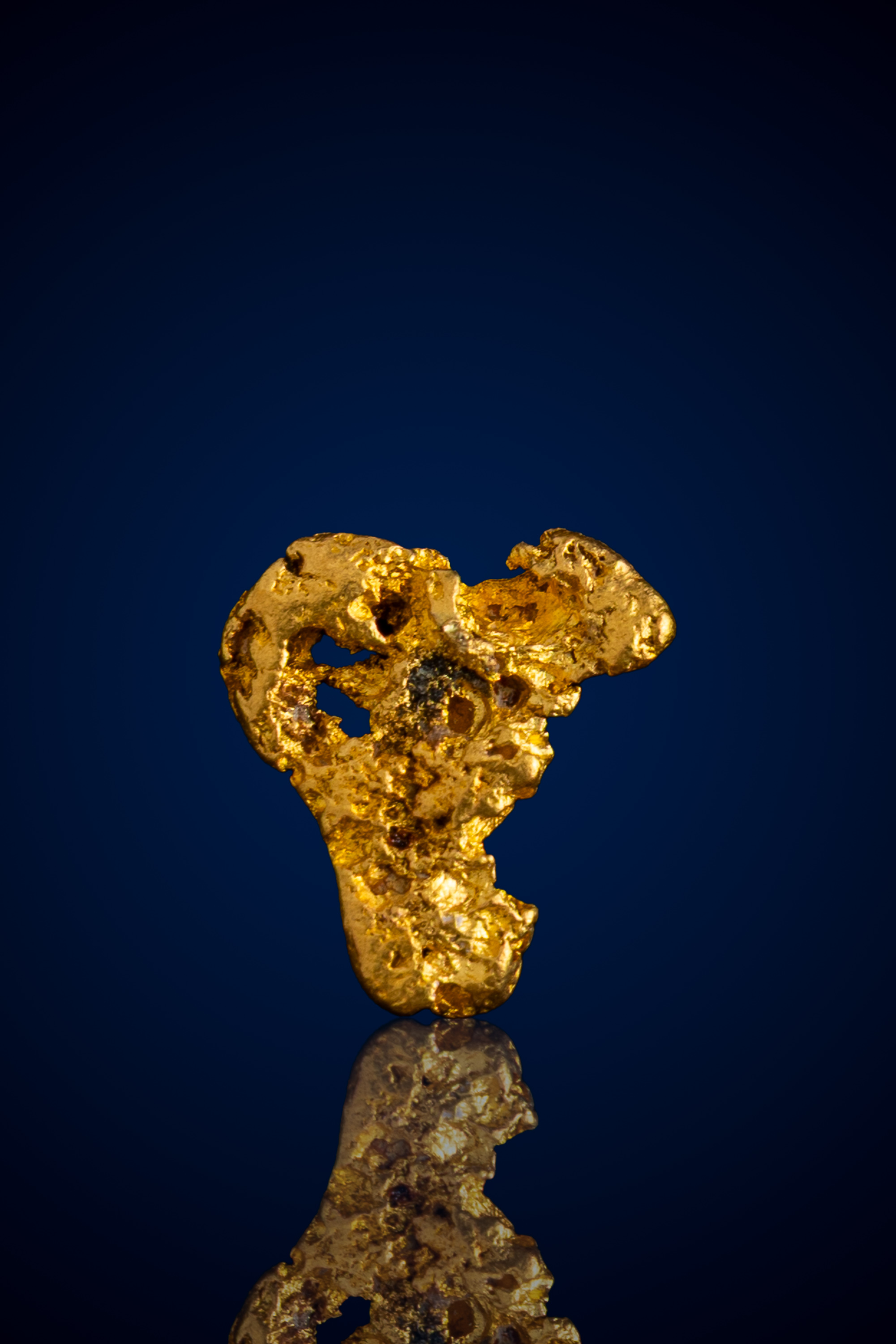 (image for) Organic, Perforated Natural Gold Nugget - Alaska - 0.95 grams